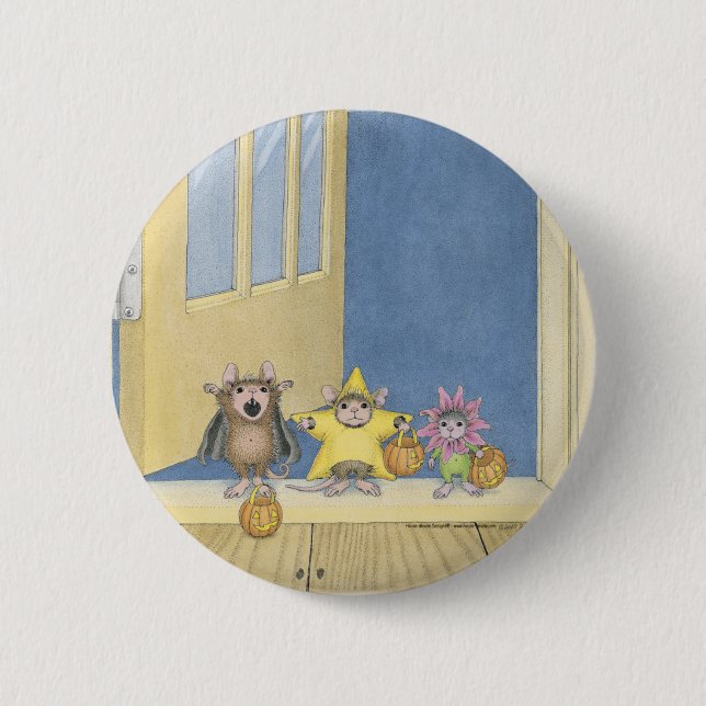 Macaron Rond 5 Cm Maison-Souris Designs® - goupilles (Devant)
