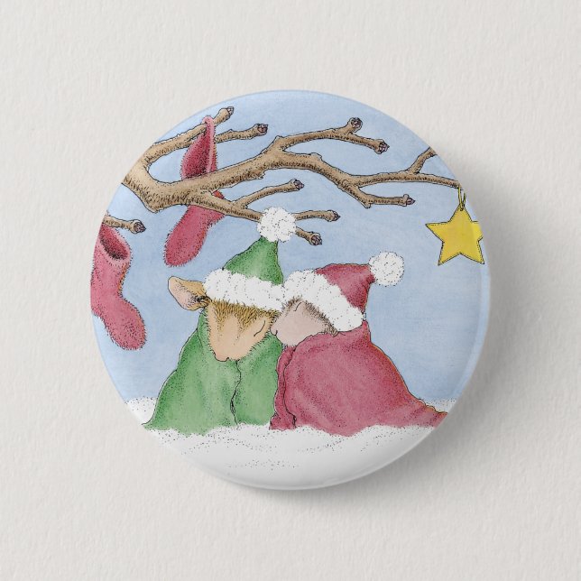 Macaron Rond 5 Cm Maison-Souris Designs® - goupilles (Devant)