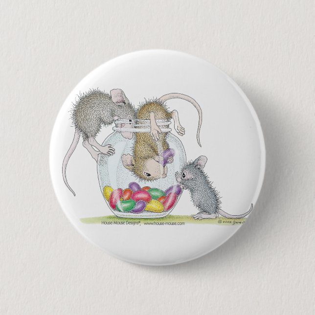 Macaron Rond 5 Cm Maison-Souris Designs® - goupilles (Devant)