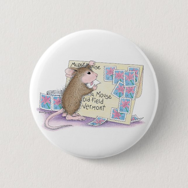 Macaron Rond 5 Cm Maison-Souris Designs® - goupilles (Devant)