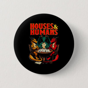 Macaron Rond 5 Cm Maisons Et Humains Drôle Jeu De Dés Rpg De Table P