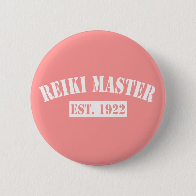 Macaron Rond 5 Cm Maître Reiki (Devant)