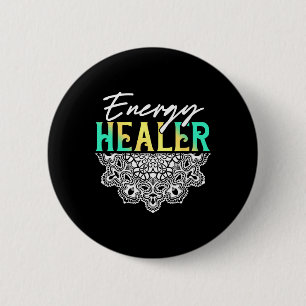 Macaron Rond 5 Cm Maître Reiki Guérisseur Énergétique Yoga Spirituel