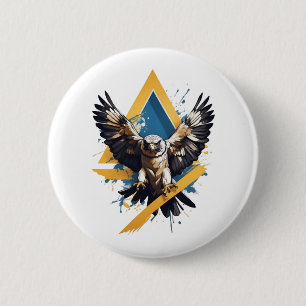 Macaron Rond 5 Cm Majestic Animal Eagle 2024 Design