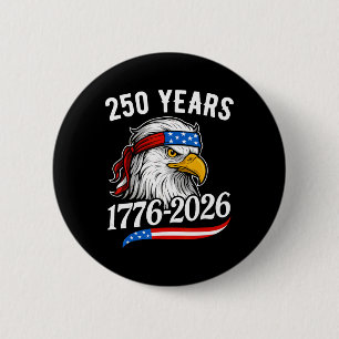Macaron Rond 5 Cm Majestic Ld Eagle Usa Stars And Stripes 250e Anniv