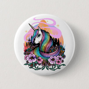 Macaron Rond 5 Cm Majestic Unicorn