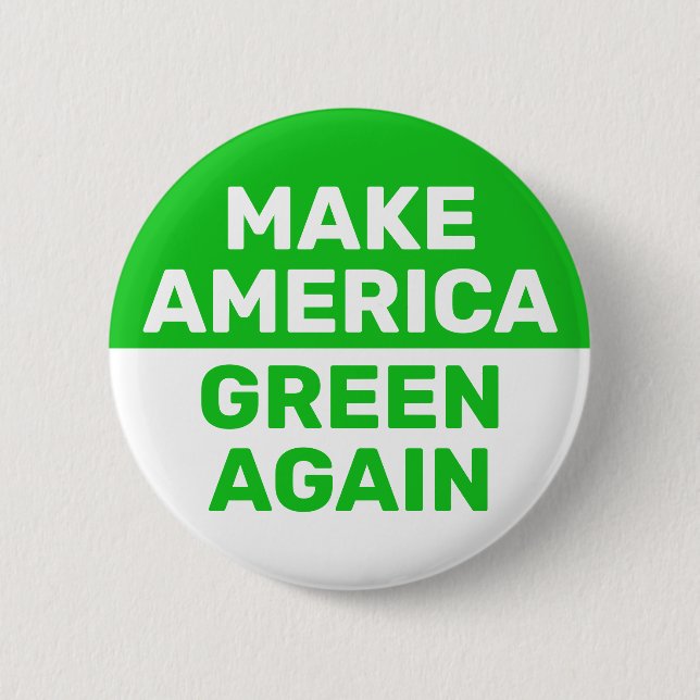 Macaron Rond 5 Cm Make America Green Again (Devant)
