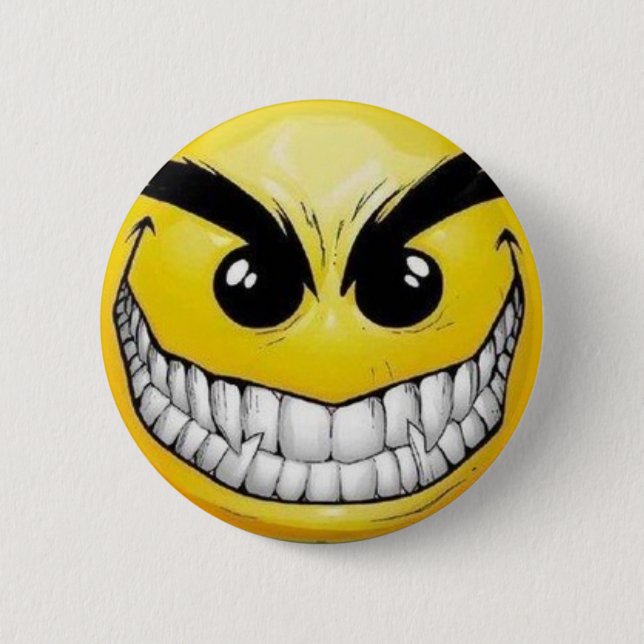 Macaron Rond 5 Cm mal-smiley-visage (Devant)