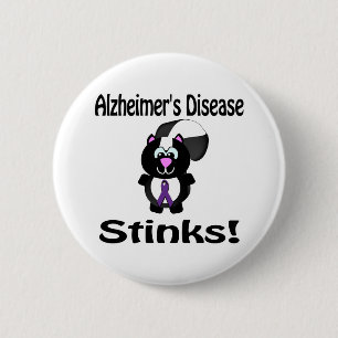 Macaron Rond 5 Cm Maladie d'Alzheimer Puisse Sensibilisation à la pe