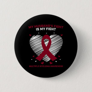 Macaron Rond 5 Cm Maladie du sang de la femme mari de combat contre