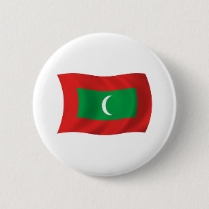 Macaron Rond 5 Cm Maldives Flag Button