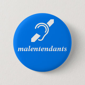 Macaron Rond 5 Cm malentendants - français, sourds