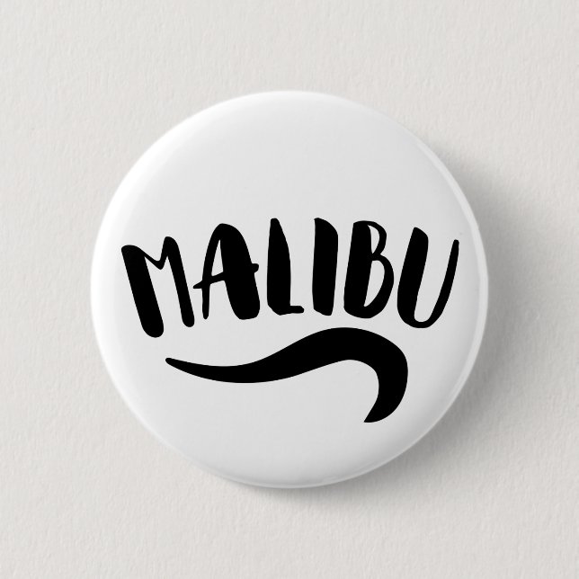 Macaron Rond 5 Cm Malibu Californie (Devant)