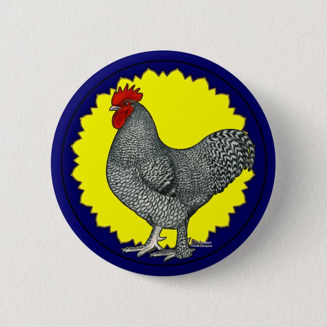 Macaron Rond 5 Cm Maline Rooster (Devant)