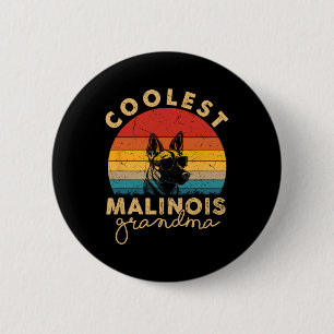 Macaron Rond 5 Cm Malinois Les Cadeaux De Grand-Mère Les Plus Cools 