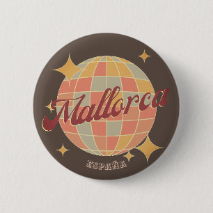 Macaron Rond 5 Cm Mallorca Espagne vacances souvenir rétro pin