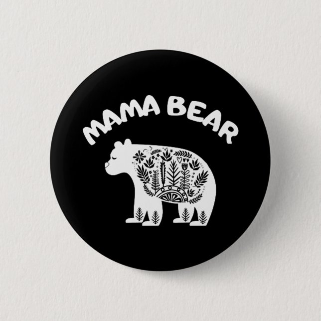 Macaron Rond 5 Cm Mama Bear (Devant)