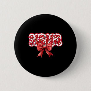 Macaron Rond 5 Cm Mama Coquette Arc Groovy Fête des Mères Vie de Mam