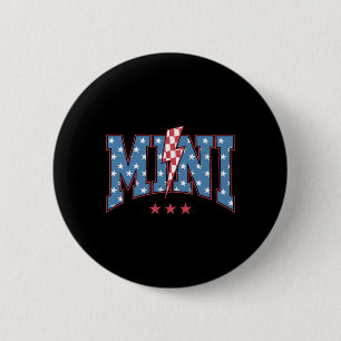 Macaron Rond 5 Cm Mama Dada Mini 4 juillet Famille Américaine Assort
