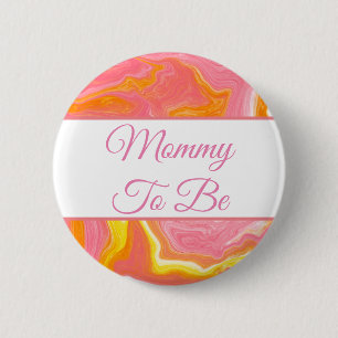 Macaron Rond 5 Cm Maman à être   Bouton Baby shower