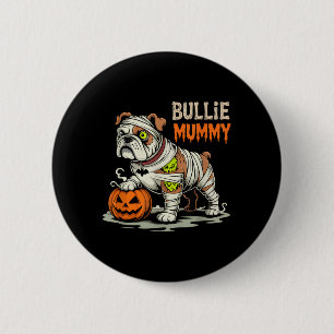 Macaron Rond 5 Cm Maman Bullie Halloween Bouledogue