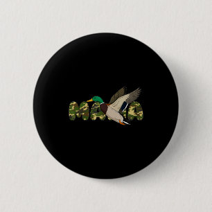 Macaron Rond 5 Cm Maman chasse canard colvert maman camouflage mères