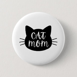 Macaron Rond 5 Cm Maman de chat