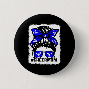 Macaron Rond 5 Cm Maman de Cheerleader Maman Parent Chemise Blanchie