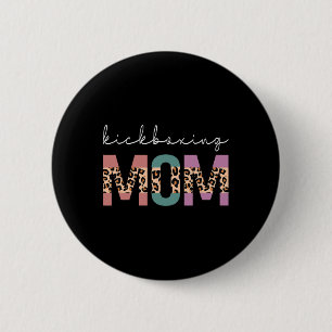 Macaron Rond 5 Cm Maman de kickboxing Boxe drôle Cadeau de maman kic