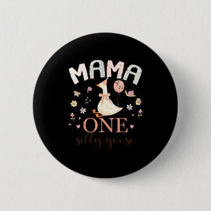 Macaron Rond 5 Cm Maman de la fille qui a un an de la seule oie idio