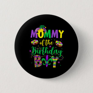 Macaron Rond 5 Cm Maman De L'Anniversaire Garçon Chemise Mardi Gras 
