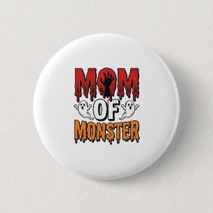 Macaron Rond 5 Cm Maman de monstre vintage Halloween conception de t