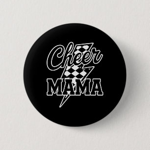 Macaron Rond 5 Cm Maman de pom-pom girl mignonne encourageant l'équi