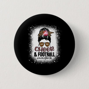 Macaron Rond 5 Cm Maman de pom-pom girls de football américain Cheer
