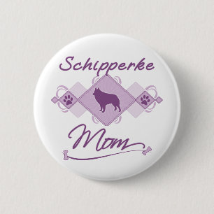 Macaron Rond 5 Cm Maman de Schipperke