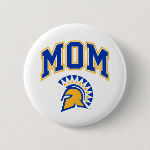 Macaron Rond 5 Cm Maman de Spartans d'état de San Jose