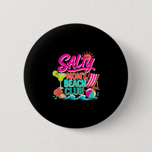 Macaron Rond 5 Cm Maman de vacances amusante et salée au club de pla