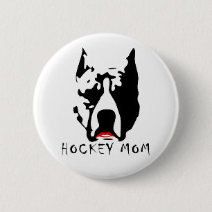 Macaron Rond 5 Cm Maman d'hockey