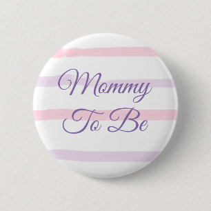 Macaron Rond 5 Cm Maman doit être Baby shower bouton