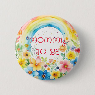 Macaron Rond 5 Cm Maman doit être Bouton Baby shower