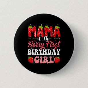 Macaron Rond 5 Cm Maman Du Berry Premier Anniversaire De Girl Strawb