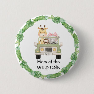 Macaron Rond 5 Cm Maman du bouton WILD One