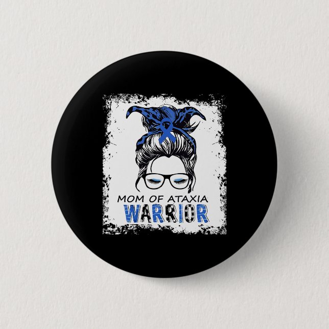 Macaron Rond 5 Cm Maman Du Guerrier Ataxia (Devant)
