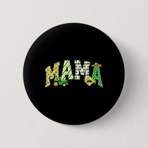 Macaron Rond 5 Cm Maman du tracteur de ferme de camions d'anniversai