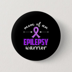 Macaron Rond 5 Cm Maman d'un guerrier de l'épilepsie sensibilisation