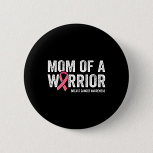 Macaron Rond 5 Cm Maman D'Un Guerrier Lutte Contre Le Cancer Du Sein