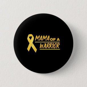 Macaron Rond 5 Cm Maman D'Un Guerrier Mère Sensibilisation Au Cancer