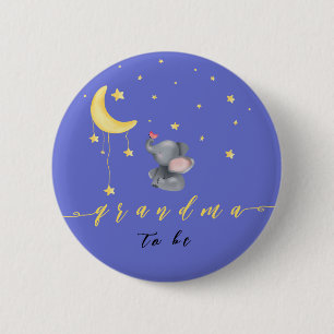 Macaron Rond 5 Cm Maman éléphant mignonne avec un petit papillon Fut