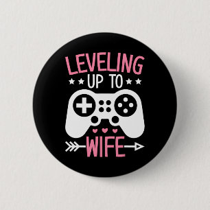 Macaron Rond 5 Cm Maman Femme Gamer Se Leveler Jusqu'À Femme Épouse