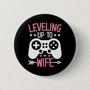 Macaron Rond 5 Cm Maman Femme Gamer Se Leveler Jusqu'À Femme Épouse